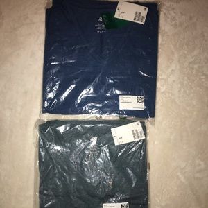 Two H&M Men’s slim V Neck shirts